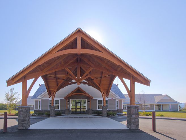 Large wood framed canopy