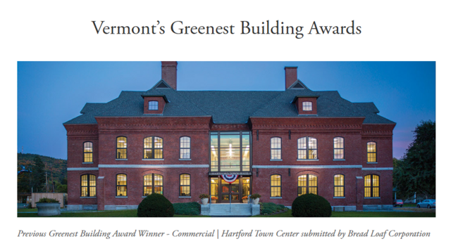 Vermonts Greenest Building Awards Call for Submissions