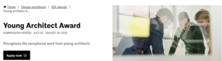 Call for Submissions AIA Young Architect Award