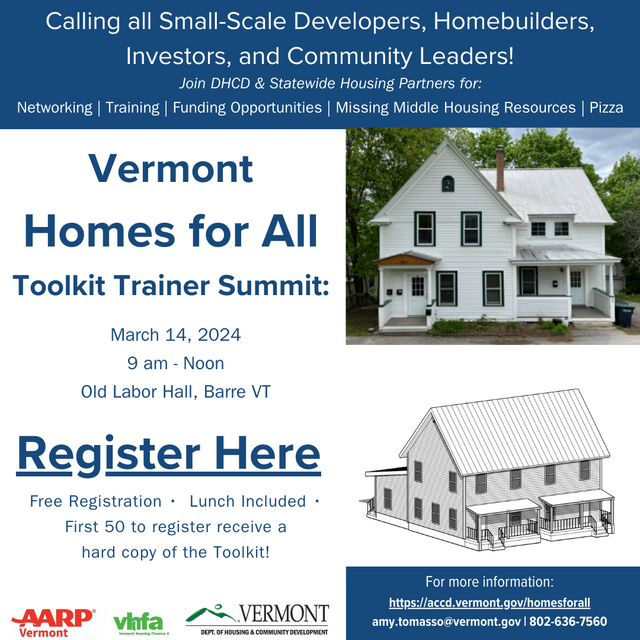 VT Homes for All Toolkit Trainer Summit
