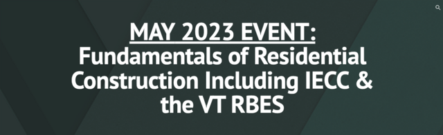 FUNDAMENTALS OF RESIDENTIAL CONSTRUCTION 2021 IRC AND VT RBES