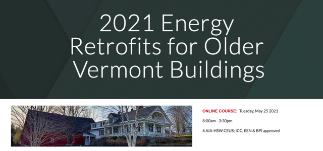 ENERGY RETROFITS FOR OLDER VERMONT BUILDINGS